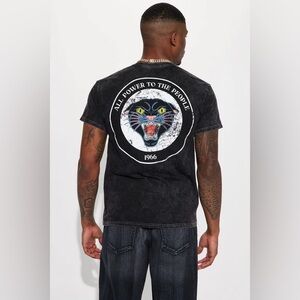 Graphic T-Shirt with Panther Design